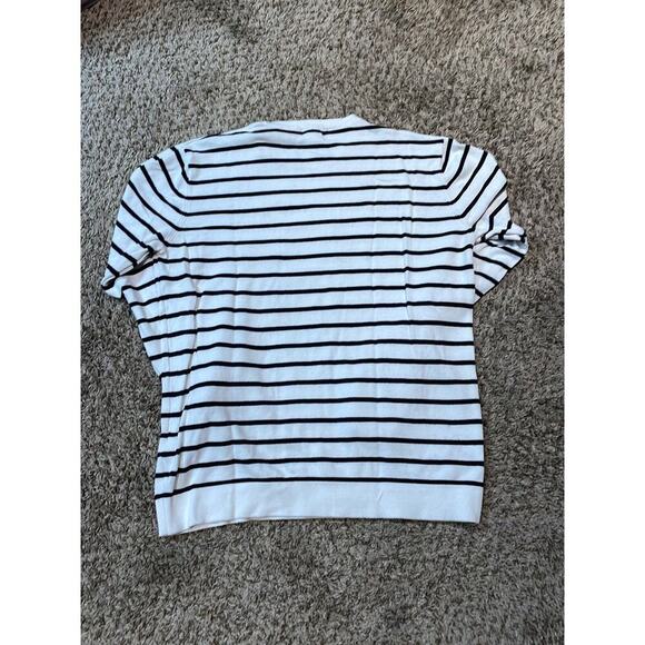 Forever 21 White Black Long Sleeve Sweater Men Size Medium - Picture 2 of 3